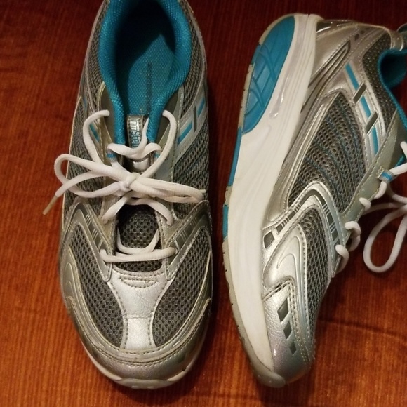 TrimStep Sneakers Turquoise Silver Teal Grey 8.5 M - Picture 2 of 6